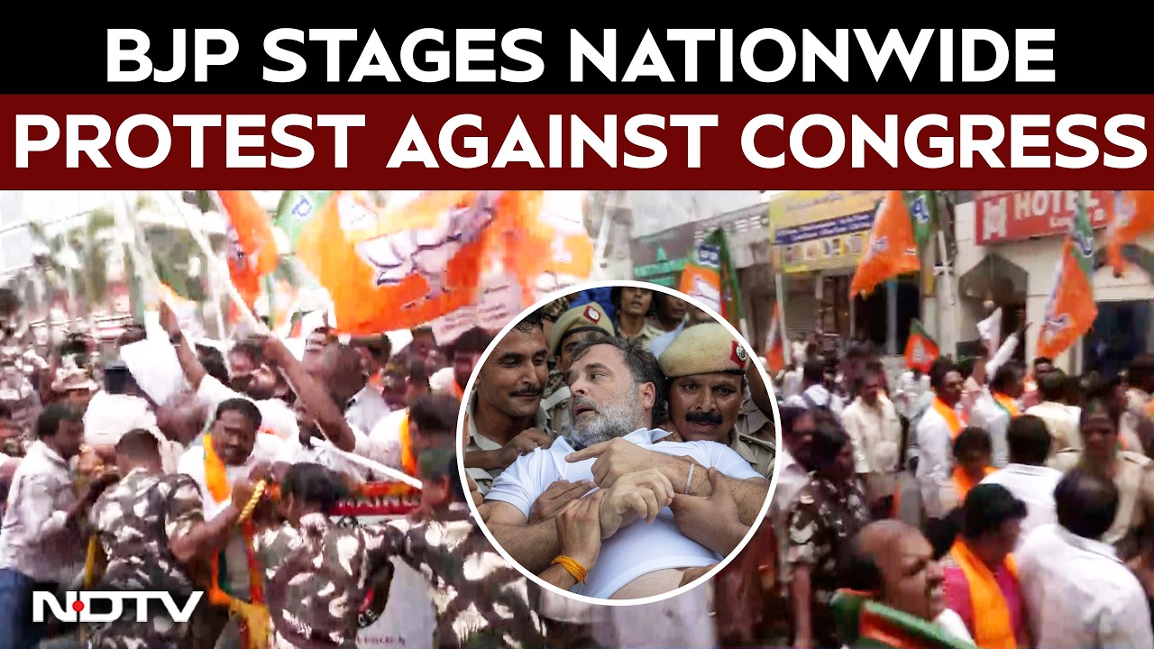 BJP Launches Nationwide Protest Against Rahul Gandhi's Congress