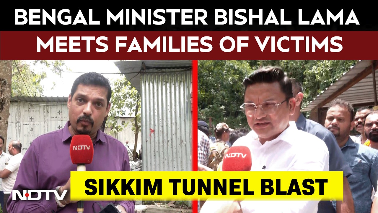 Sikkim Tunnel Blast: Bengal Minister Bishal Lama Visits Site As Rescue Efforts Continue