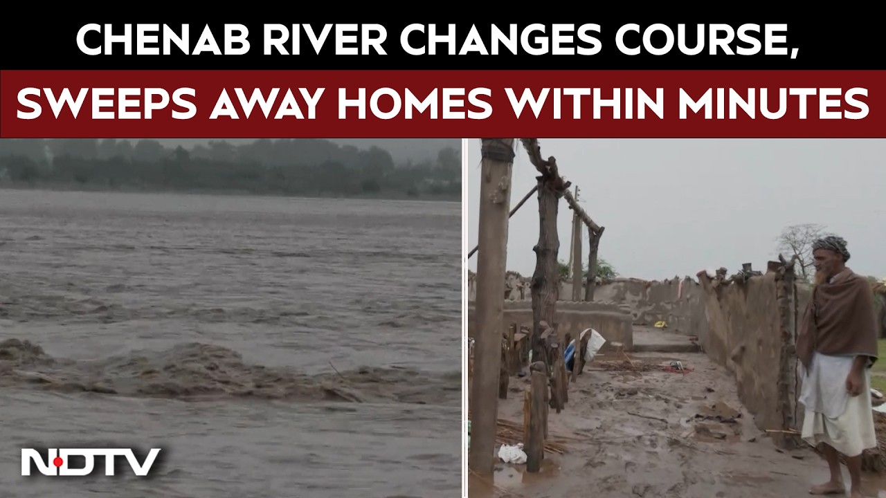 Chenab River Flash Flood Wreaks Havoc: Homes Swept Away, Families Left Devastated in Minutes