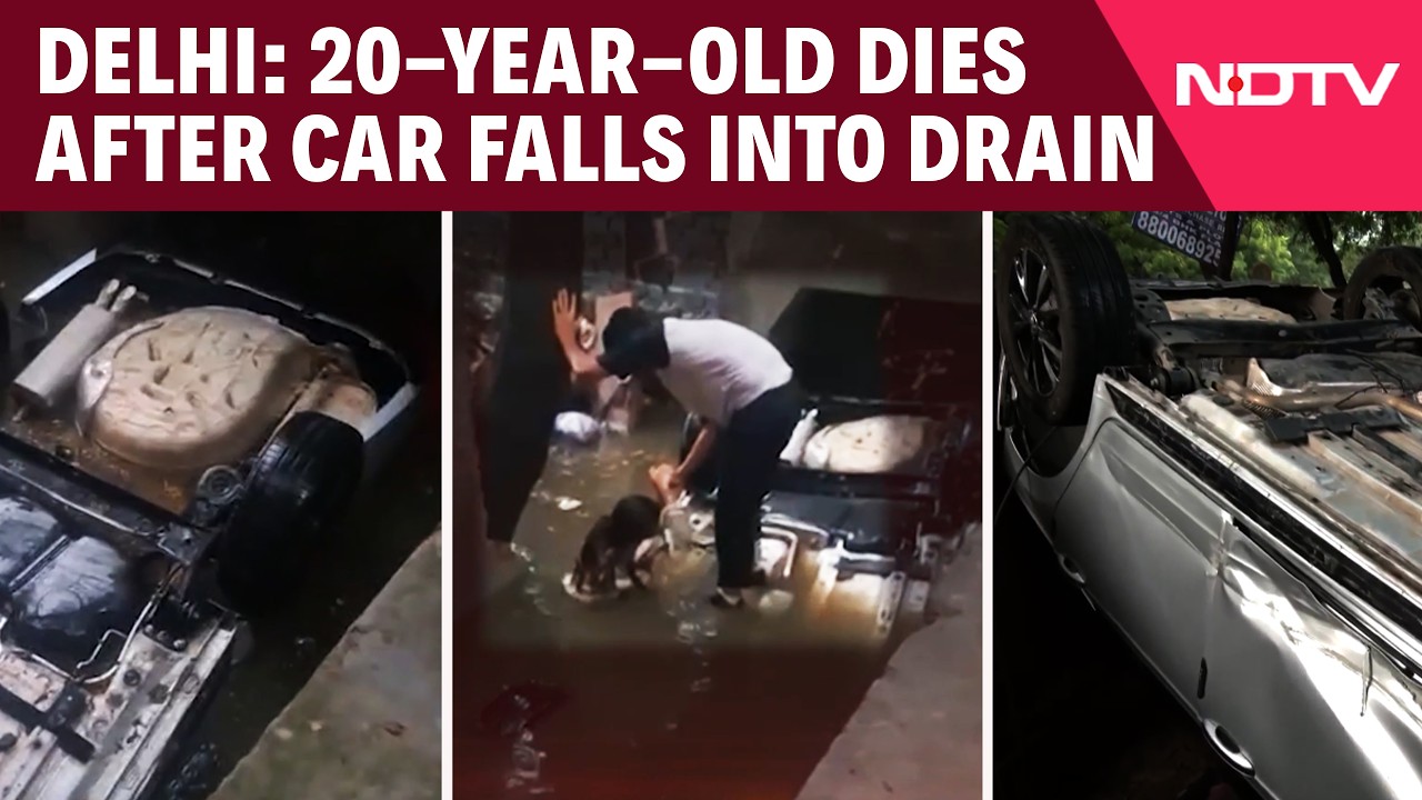 Delhi News | Army Officer's Son Dies After Car Plunges Into Drain In Delhi