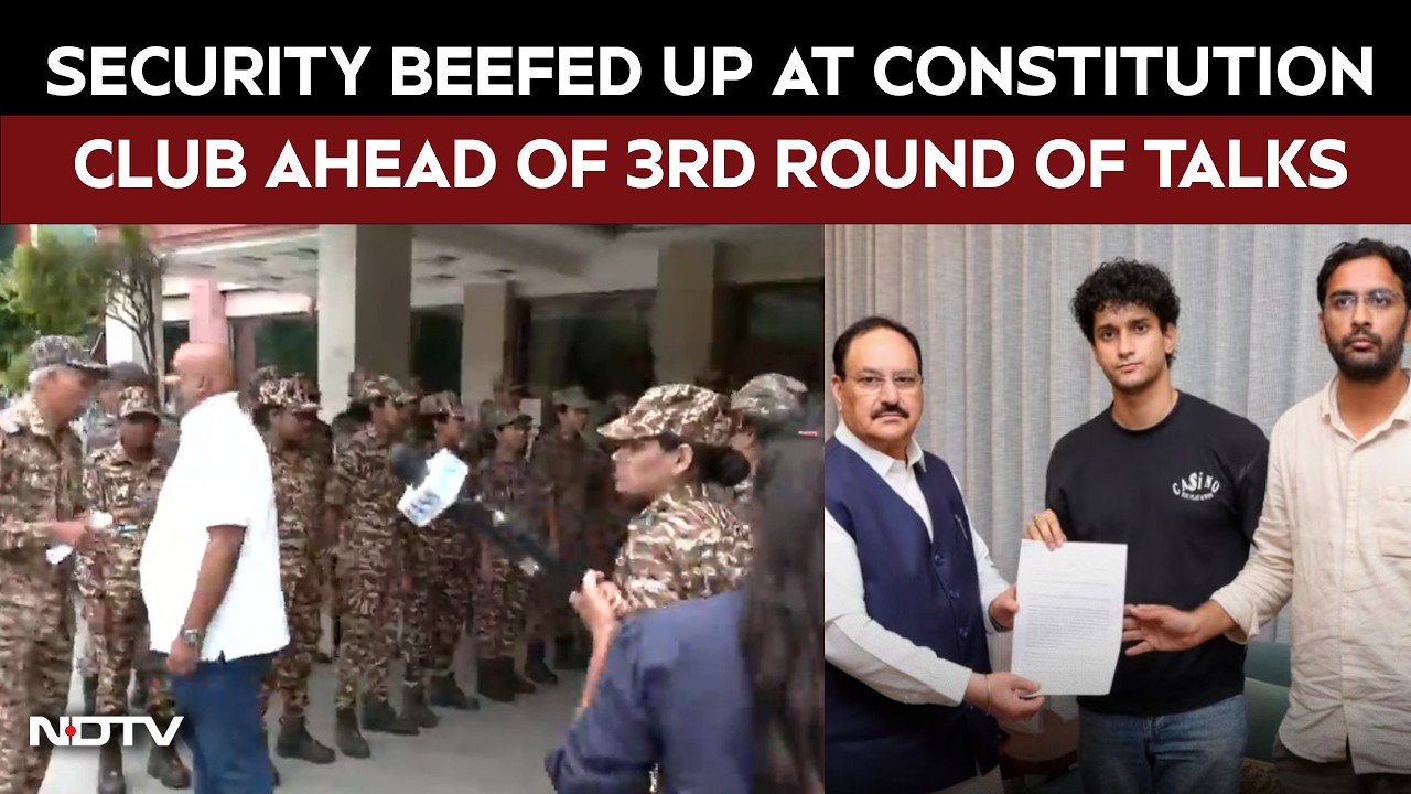 Dharmedra Pradhan Resignation | Security Beefed-up Ahead of 3rd Round of Talks At Constitution Club