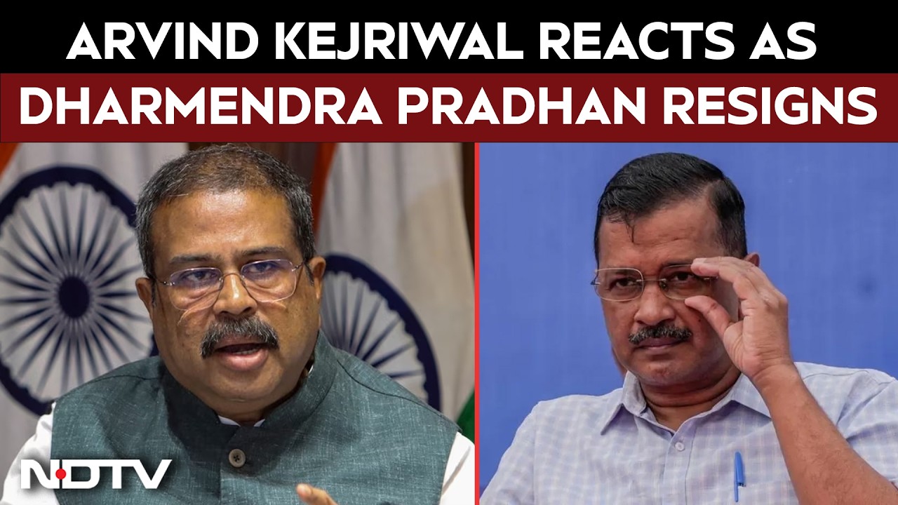 Kejriwal Reacts As Dharmendra Pradhan Resigns As Education Minister