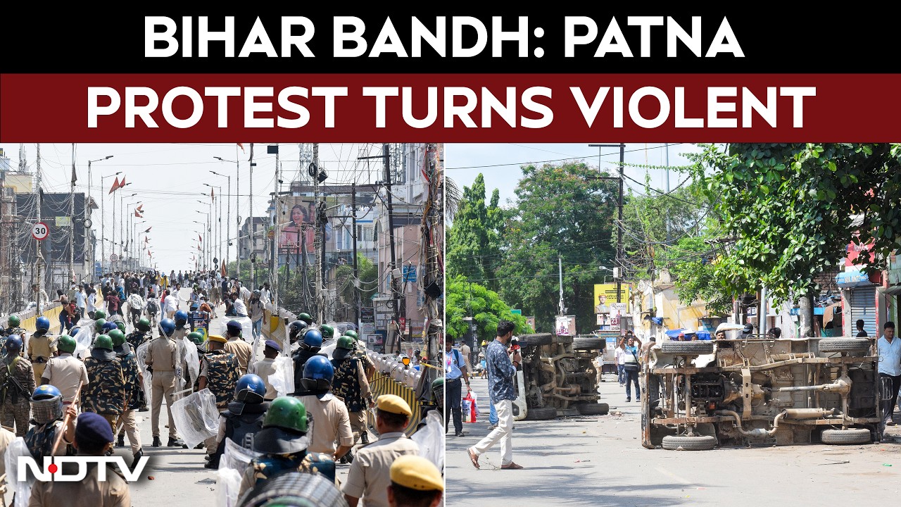 Bihar Bandh News: Patna Erupts As NEET Protesters And Police Clash During Bihar Bandh