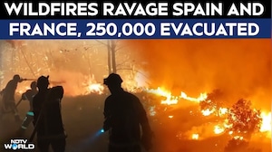Thousands Evacuated From Massive Wildfires In Spain And France