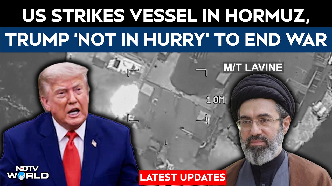 US Iran War | US Fires On Vessel In Strait Of Hormuz As Trump Says "Not In A Hurry To End The War"
