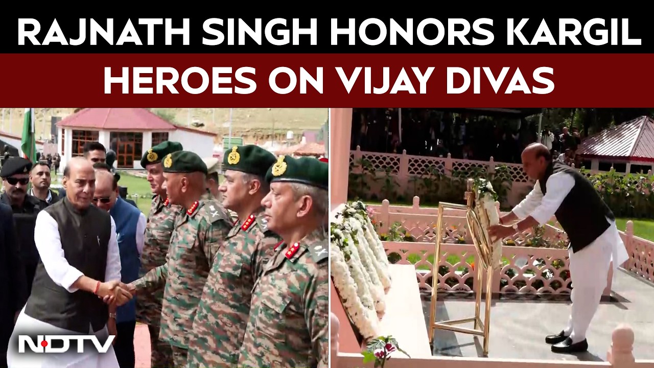 Kargil Diwas | Kargil Vijay Divas: Rajnath Singh Pays Tribute At Dras War Memorial