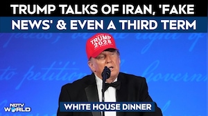 Trump At White House Press Dinner: Talks Iran, 'Fake News' & Even A Third Term