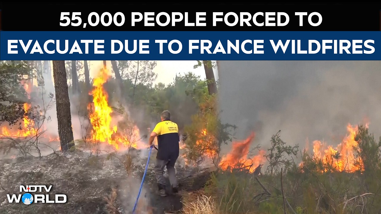 Wildfire Continues To Rage In Southwest France As Another 55,000 People Evacuated