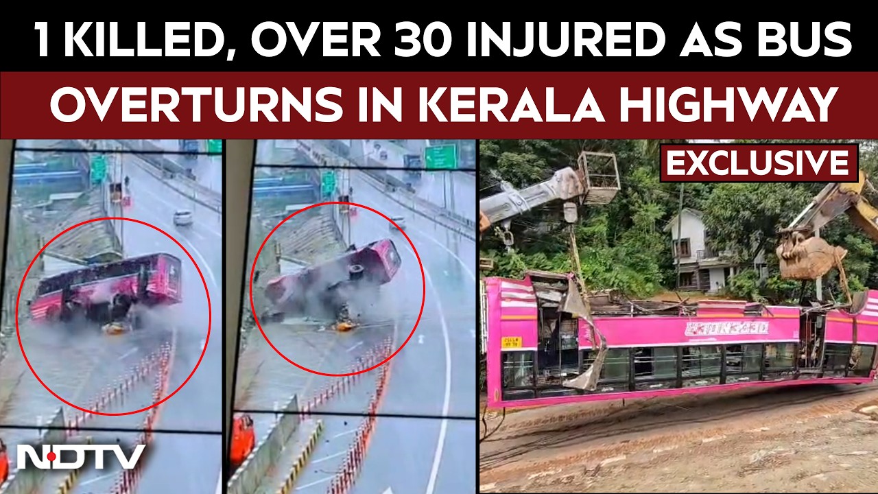 Viral Video | One killed, Over 30 Injured As Bus Overturns On Highway In Kerala&rsquo;s Kuttippuram
