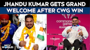 CWG 2026 Bronze Medallist Jhandu Kumar Gets Grand Welcome In Delhi