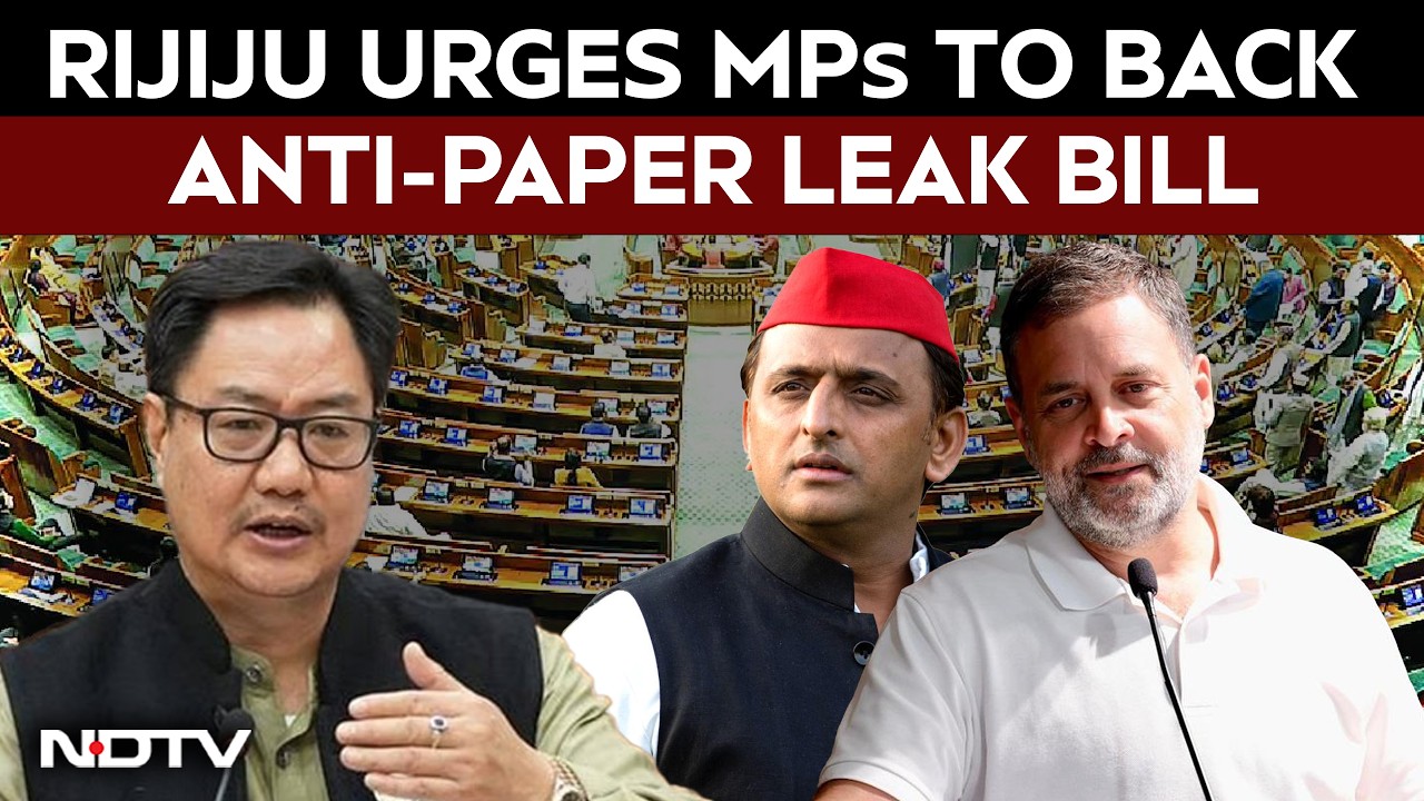 MP Rijiju Urges MPs To Back Paper Leak Bill, Calls It Vital For Students' Future