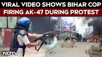 Bihar Cop, Seen On Camera Firing At Protesting Students With AK-47, Suspended