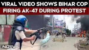 Bihar Cop, Seen On Camera Firing At Protesting Students With AK-47, Suspended