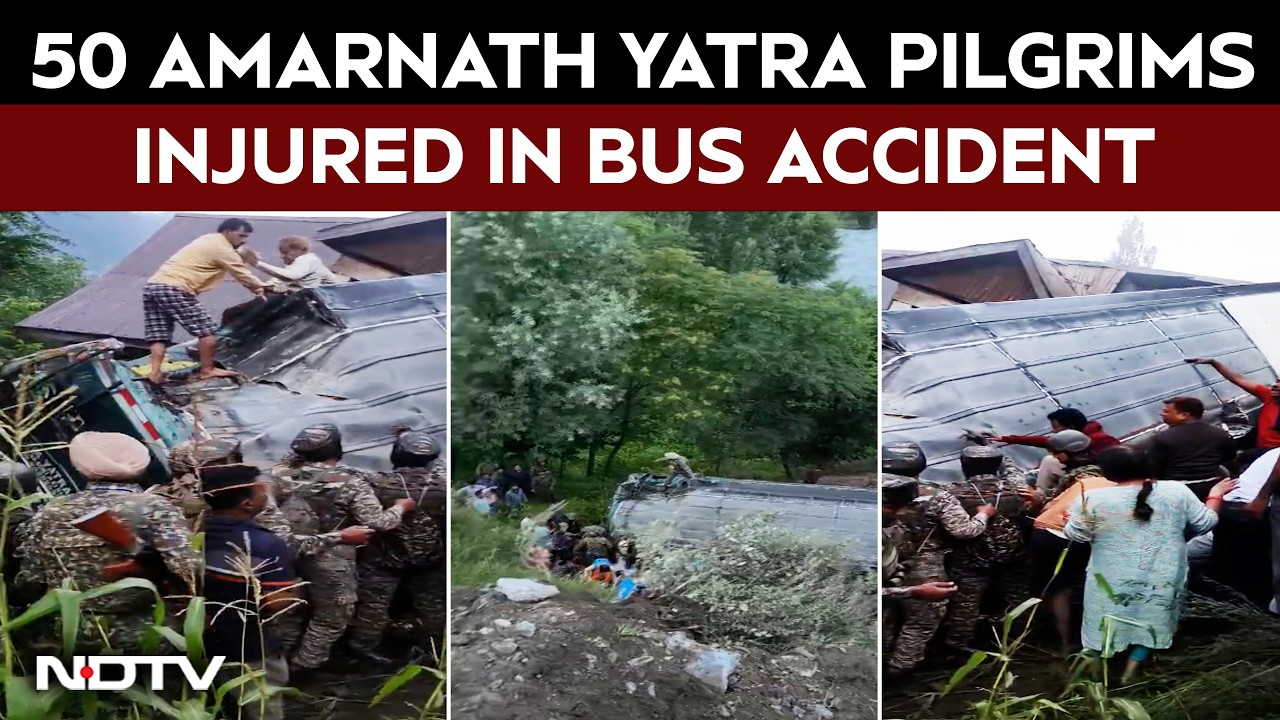 Amarnath Yatra News | 50 Amarnath Yatra Pilgrims Injured In Bus Accident In Kashmir