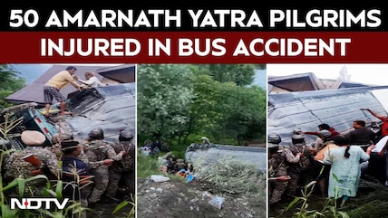 50 Amarnath Yatra Pilgrims Injured In Bus Accident In Kashmir