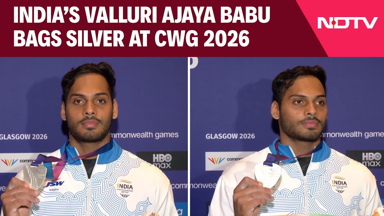 Valluri Ajaya Babu Wins Silver Medal In Weightlifting In Glasgow
