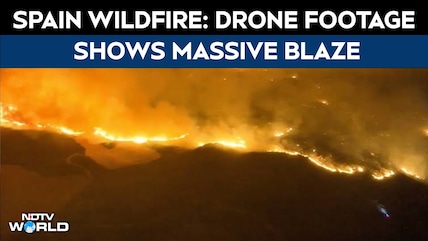 Spain Wildfire: Drone Footage Shows Massive Blaze, Burnt Forests Near Madrid