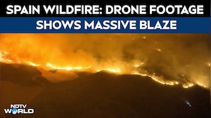 Spain Wildfire: Drone Footage Shows Massive Blaze, Burnt Forests Near Madrid