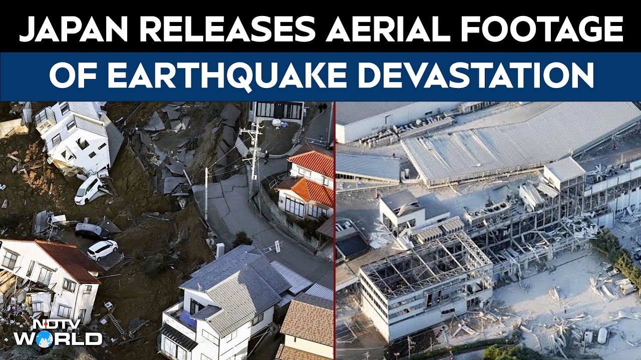 Japan Earthquake | Japan Releases Aerial Footage Of Earthquake Devastation, Dozens Missing
