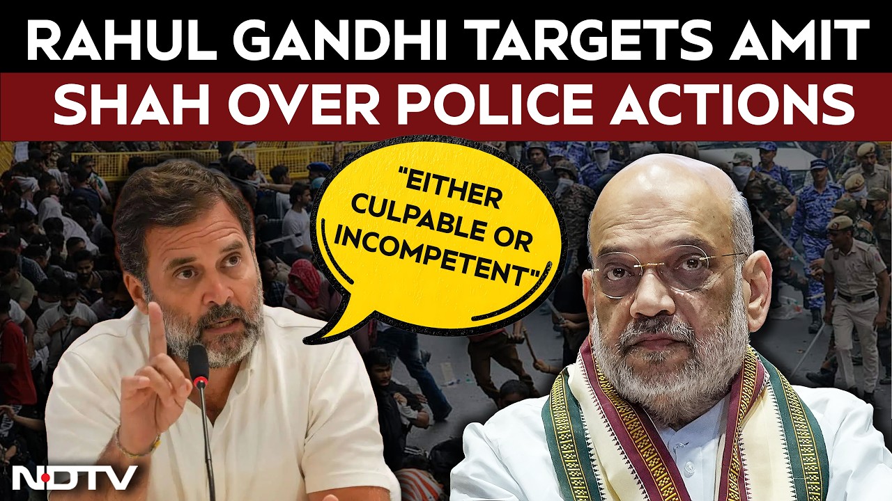 Rahul Gandhi Slams Amit Shah Over Crackdown On Student Protesters: "Either Culpable Or Incompetent"