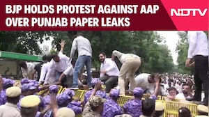 BJP Holds Protest Against AAP Over Punjab Paper Leaks; Heavy Security Deployed