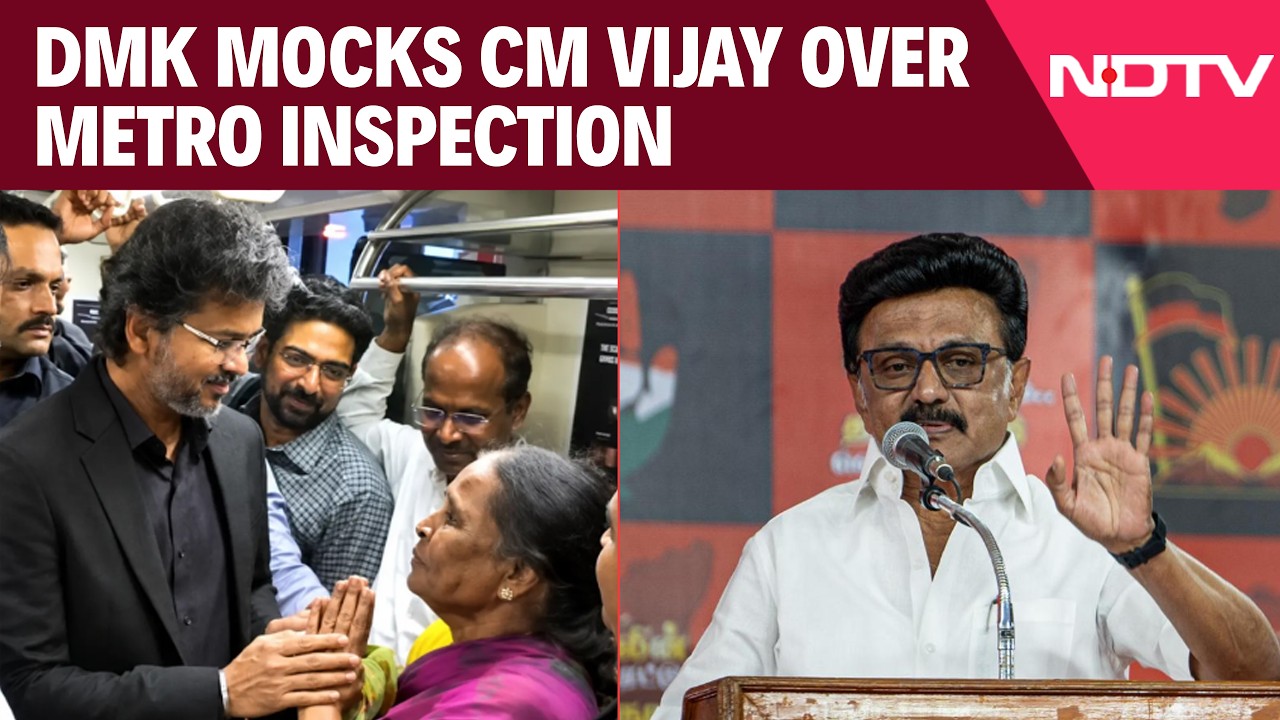 DMK Mocks CM Vijay Over Metro Inspection, TASMAC Probe Deepens