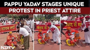 Pappu Yadav Dresses As Priest, Performs 'Chanda Chori' Skit In Unique Protest