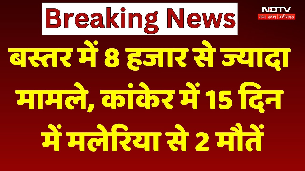 Bastar Malaria Alert: 8 हजार से ज्यादा मामले, कांकेर में 15 दिन में मलेरिया से 2 मौतें | CG News