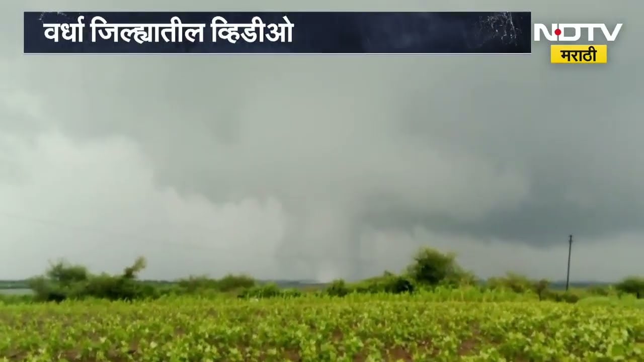 Wardha Rain Updates | वर्धा जिल्ह्यात चक्रवातासारखी परिस्थिती, व्हिडीओ आला समोर