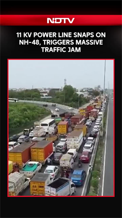 High-Voltage Power Line Falls On Delhi-Jaipur Highway, Traffic Comes To A Standstill