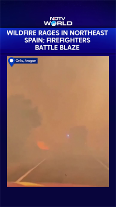 Massive Wildfire Rages In Northeast Spain, Hundreds Of Firefighters Deployed