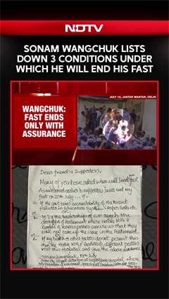 Delhi News | Sonam Wangchuk Lists 3 Conditions To End Hunger Strike