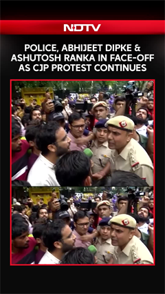 Abhijeet Dipke, Ashutosh Ranka Face Off With Police As CJP Protest Continues At Jantar Mantar