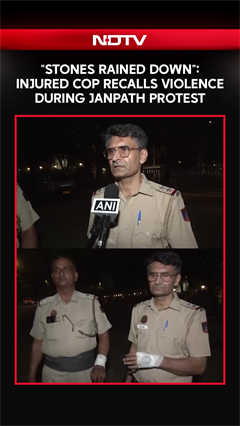 "Stones Rained Down": Injured Cop Recalls Violence During Janpath Protest