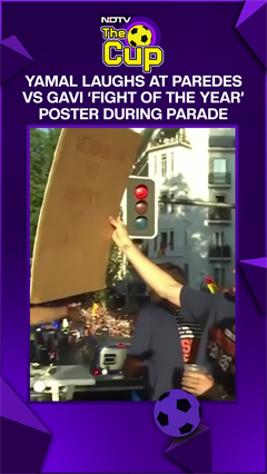 Yamal Laughs At Paredes vs Gavi âFight Of The Yearâ Poster During Parade