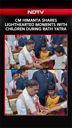 CM Himanta Biswa Sarma's Heartwarming Moments With Young 'Friends' During Rath Yatra