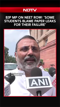 'Paper Leak Isn't An Excuse For Failure': BJP MP Nishikant Dubey Stand