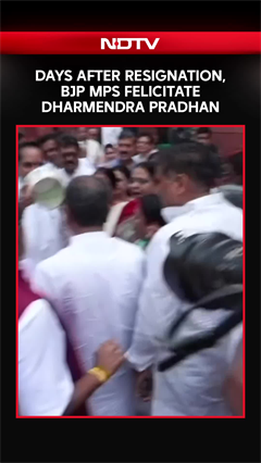 Days After Resignation, BJP MPs Felicitate Dharmendra Pradhan In Parliament