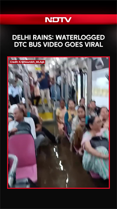 Delhi Rains: Waterlogged DTC Bus Video Goes Viral