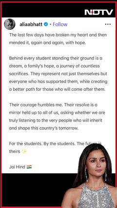 Alia Bhatt Extends Support to Students Amid NEET Protest In A Heartfelt Instagram Post