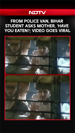 From Police Van, Bihar Student Asks Mother, 'Have You Eaten?; Video Goes Viral