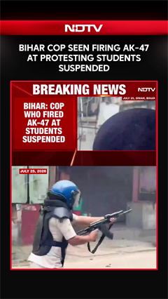 Bihar Protest | Bihar Cop, Seen On Camera Firing At Protesting Students With AK-47, Suspended