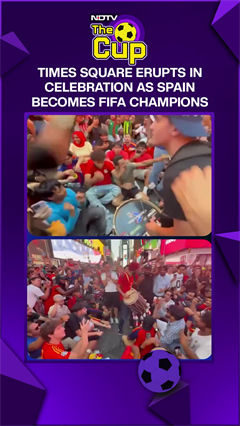 Times Square Erupts As Spain Beat Argentina To Win FIFA World Cup 2026