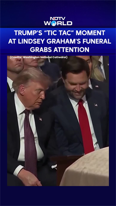 Donald Trump&rsquo;s &ldquo;Tic Tac&rdquo; Moment at Lindsey Graham Funeral Sparks Social Media Buzz
