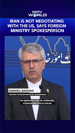 Iran Is Not Negotiating With The US, Says Foreign Ministry Spokesperson