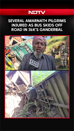 Amarnath Yatri Bus Accident | CRPF, ITBP Rescue Pilgrims After Bus Skids Off Road In Ganderbal