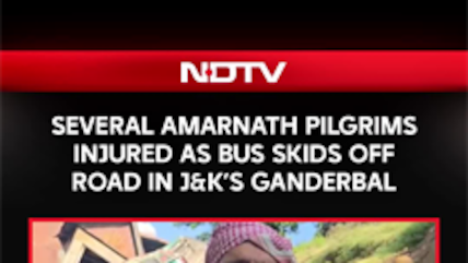 CRPF, ITBP Rescue Pilgrims After Bus Skids Off Road In Ganderbal