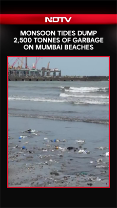 Monsoon Tides Dump 2,500 Tonnes Of Garbage On Mumbai Beaches