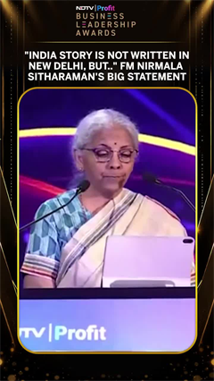 'नई दिल्&zwj;ली में नहीं लिखी जाती भारत की कहानी...', NDTV बिजनेस लीडरशिप अवार्ड्स में निर्मला सीतारमण