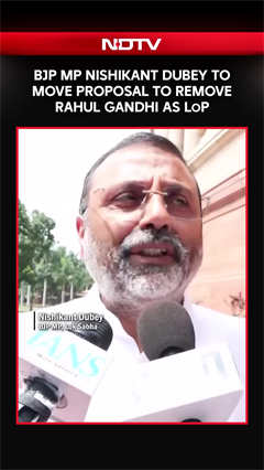 BJP MP Nishikant Dubey Moves Bid To Remove Rahul Gandhi As LoP